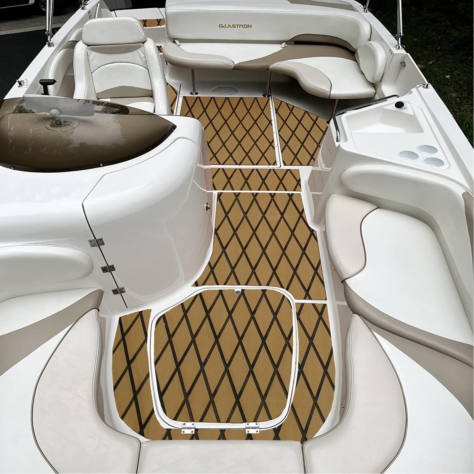 Boat Flooring Mat EVA Foam Boat Decking Marine Carpet Faux Teak Sea Decking S…