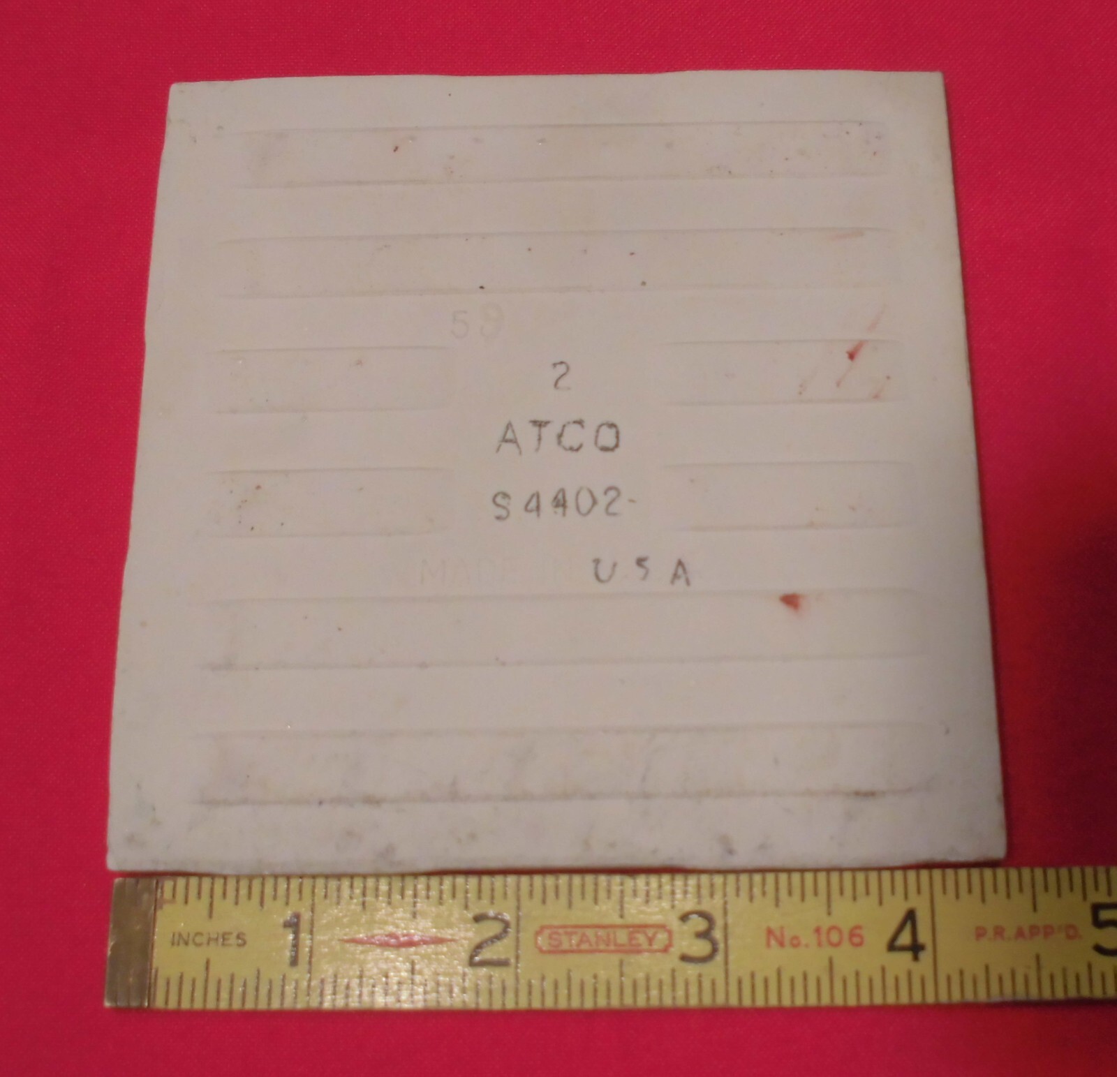 1 pc. Light Gray: 4-3/8″ Glossy Ceramic Bullnose Tile by A.T.C.O. , Pearl Gray