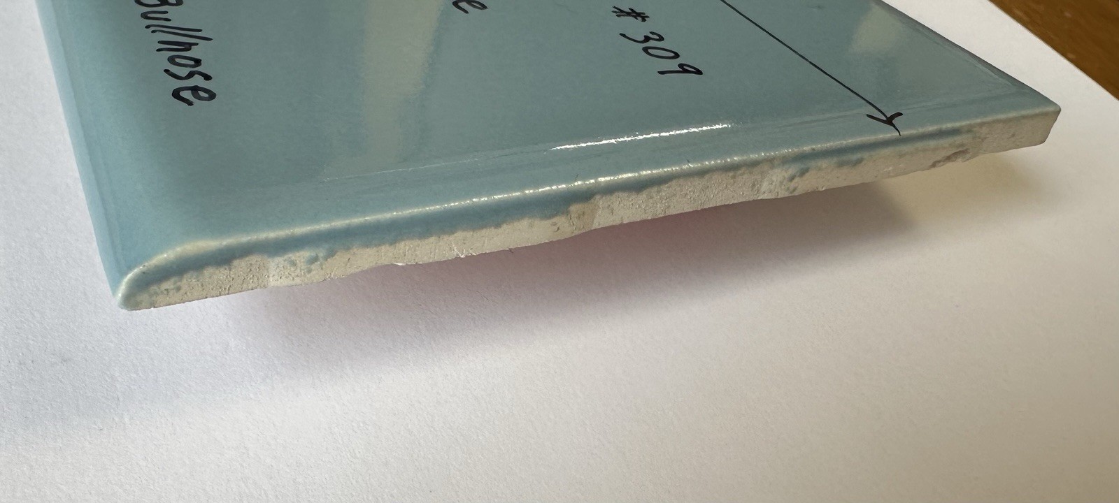 1 pc. Clair-De-Lume: 4-1/4″ Glossy Bullnose Ceramic Tile, Oxford + Robertson Co.