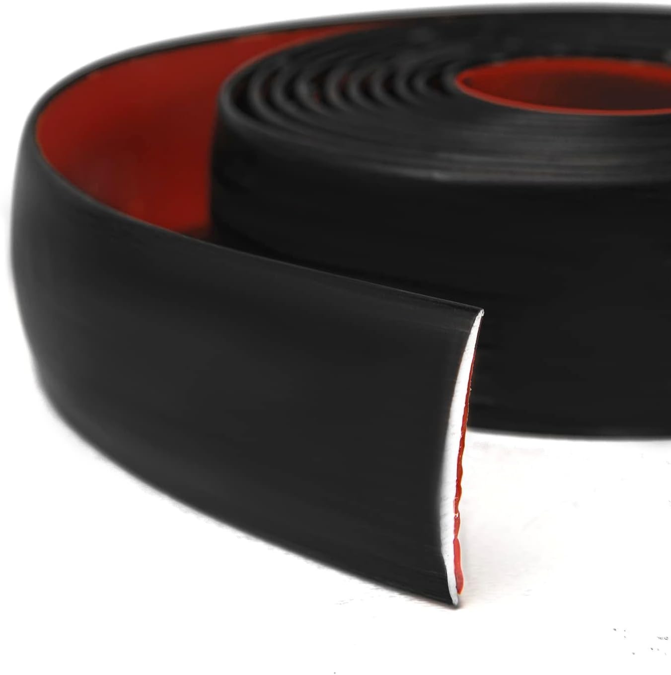 Elegant 10 FT Self-Adhesive Vinyl Floor Transition Strip – Black, 1.57 in Wide