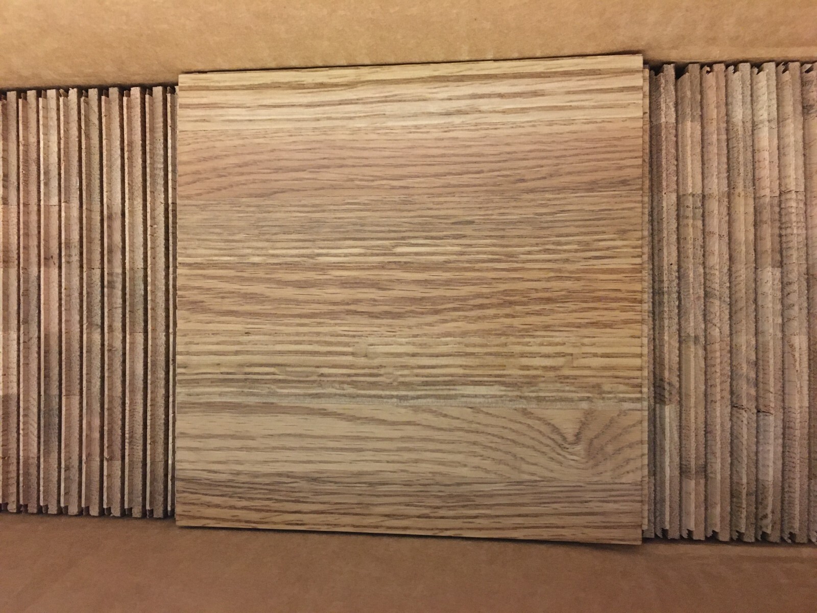 Parquet Flooring 6″x6″x5/16″ Solid Oak Tile Honey Glazed 78pc Case New 19.5sqft