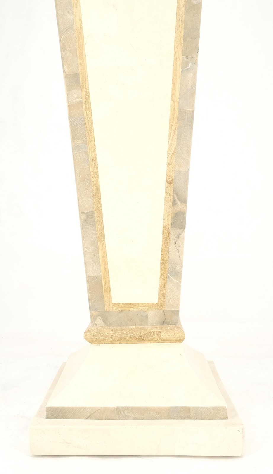 Reversed Obelisk Shape Tapered Square Marble Veneer Tiles Pedestal MINT!