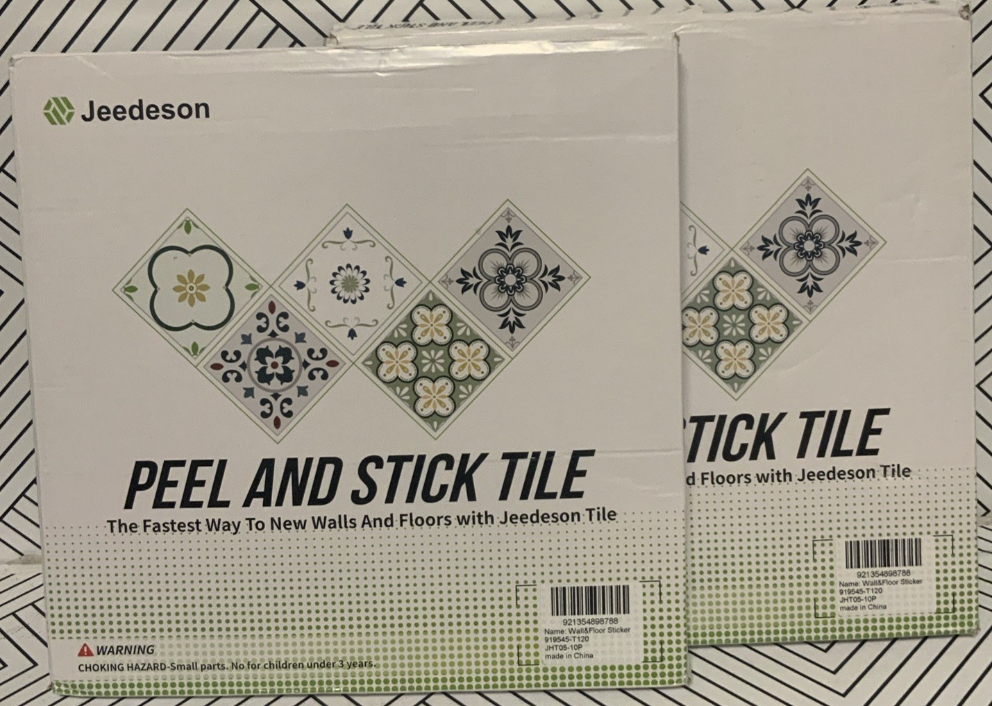 🥥 Jeedeson Peel and Stick Wall Tiles Green 2 pack🆕AS SHOWN 👇