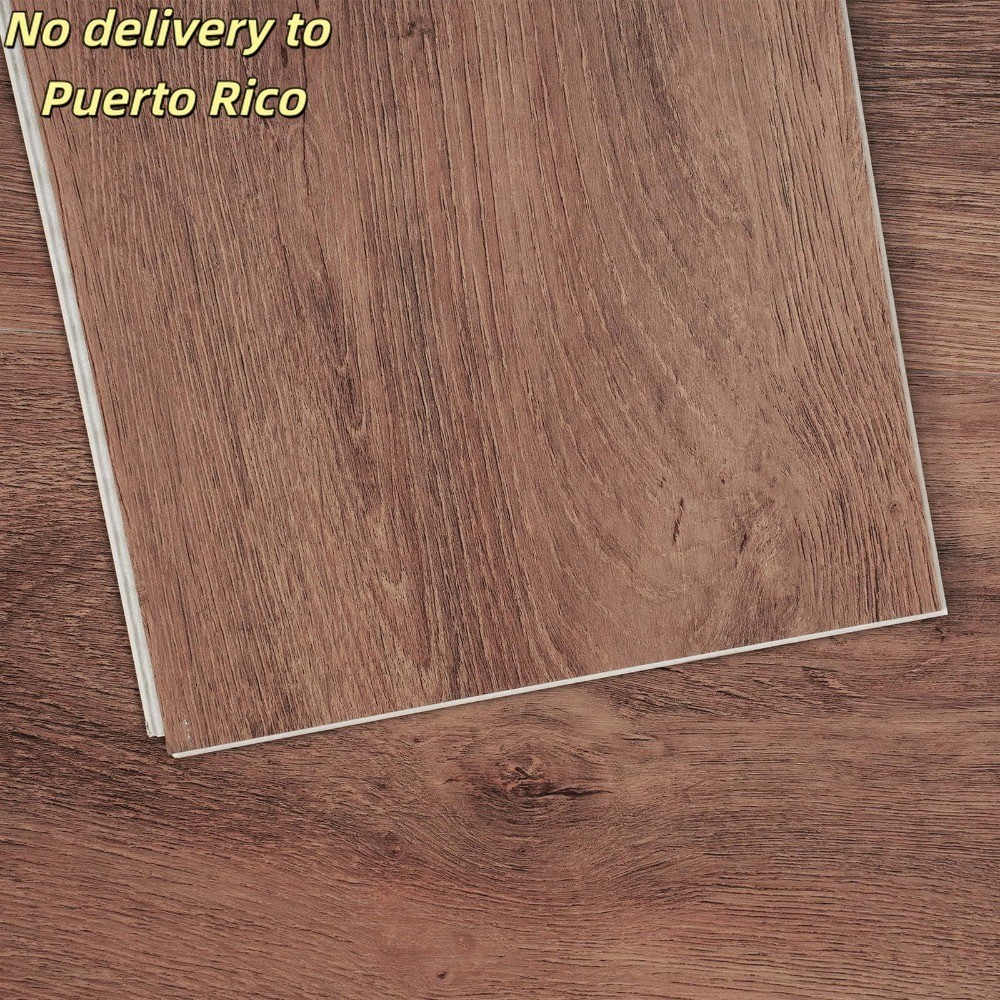 Deep Brown 48×7.3″ Snap-On Vinyl Tiles, 10 Pcs, 5.5mm for DIY Flooring