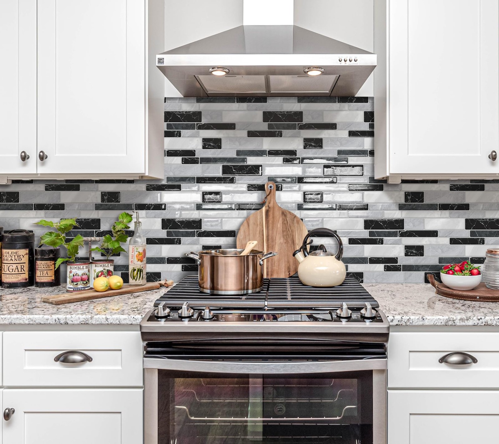 Kitchen Backsplash 3D Self Adhesive Peel and Stick Wall Tile 10 Sheet