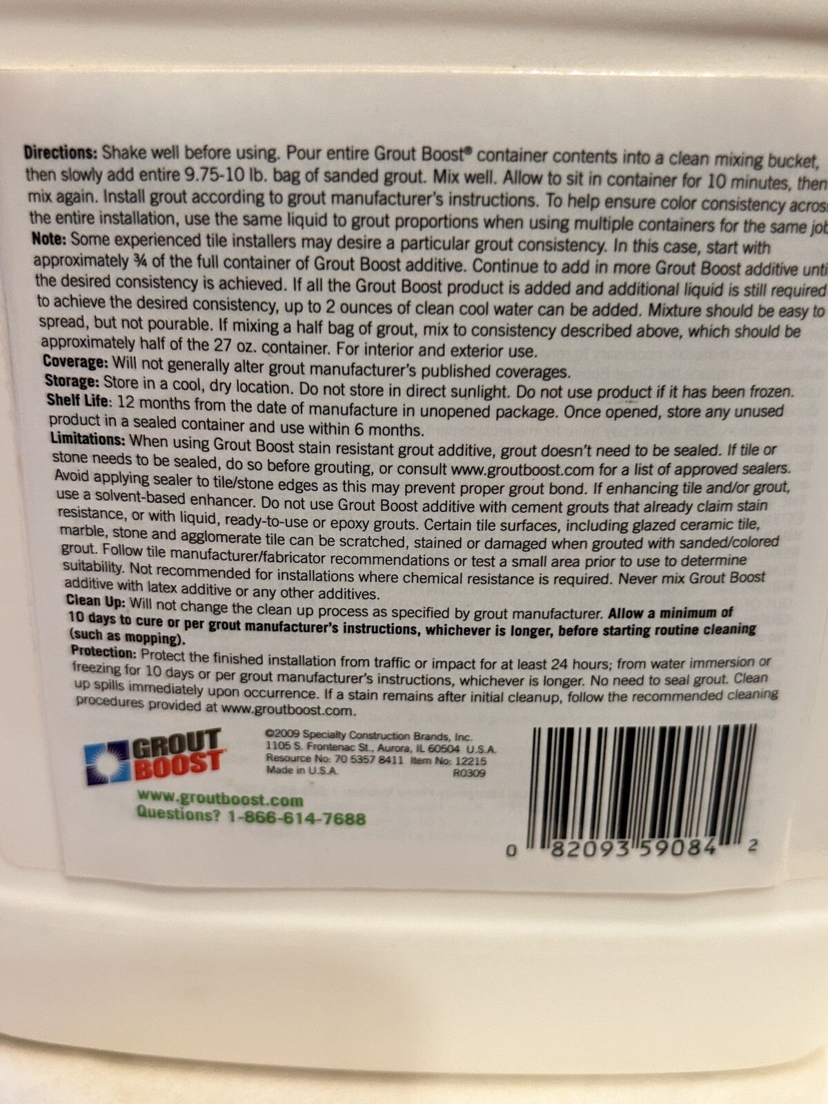 Stain-Proof Additive For Sanded & Unsanded Grout – ‘Grout Boost’ 27fl oz
