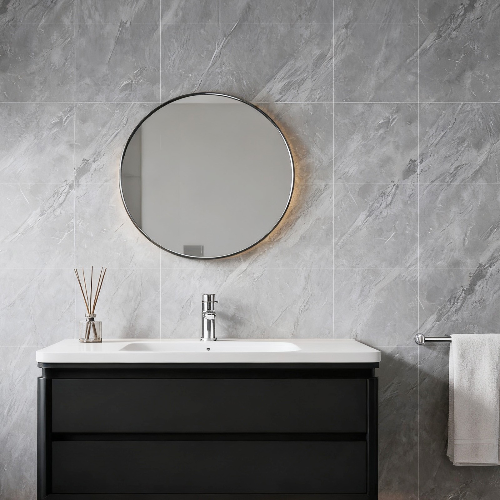 50/100 Pcs Peel & Stick PVC Wall Tiles 12″ Marble Floor Wall Panels Foam Sticker