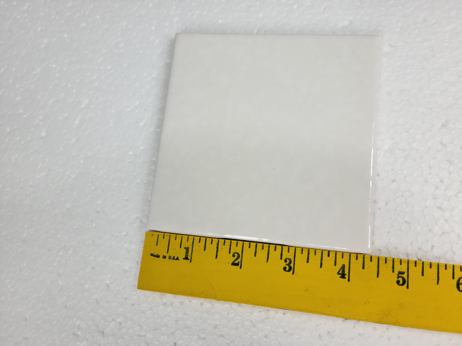 Snow White Ceramic Florida Tile 4 3/8 in FT Rippled Subway Square Potters Touch