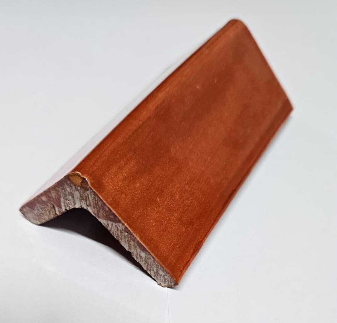 ONE Mexican V cap Trim Molding 2x2x4 inch Tilles #S010 Wash Terracotta