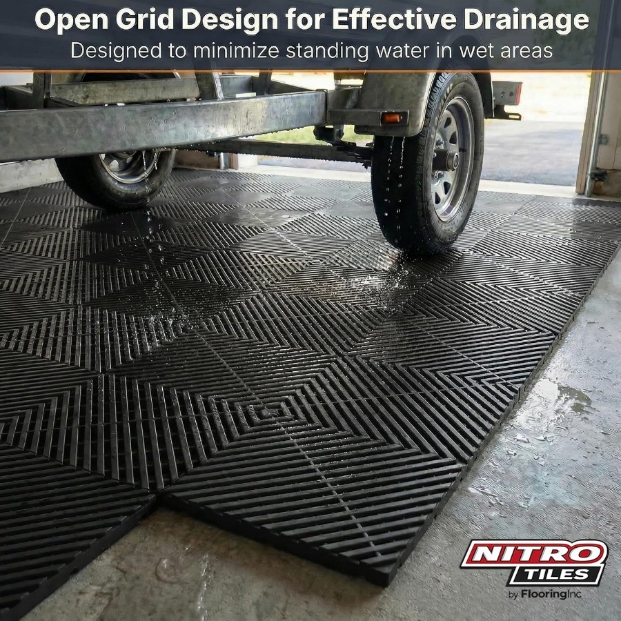 Nitro Tiles Vented by FlooringInc 12″ x 12″ Interlocking Garage Floor Tiles