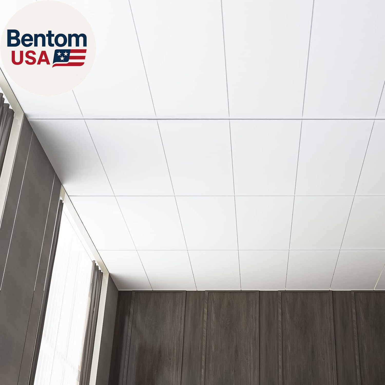10-Pack Smooth Drop Ceiling Tile 2Ft X 4Ft – Fire-Rated, Waterproof, Reusable –