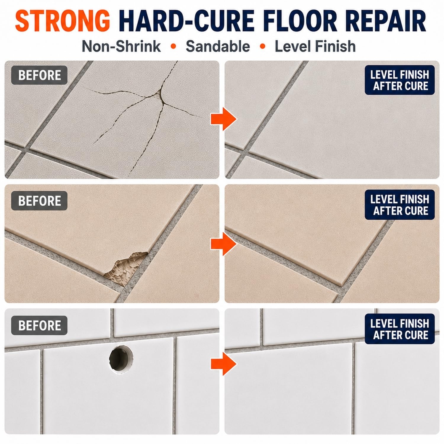Tile Repair Kit – Color Match Epoxy Putty for Chips, Cracks & Scratches on Ceram