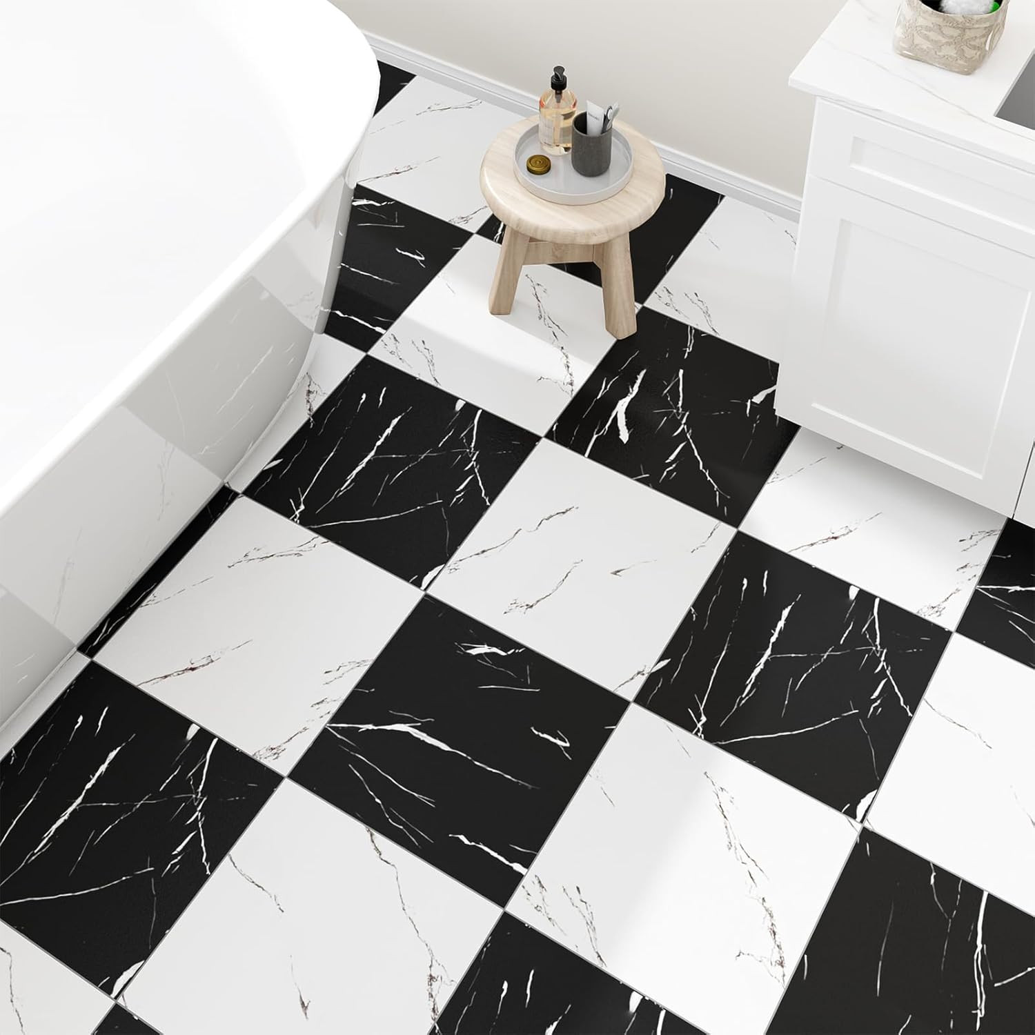30-Pack 30 Sq.Ft Peel and Stick Floor Tiles Vinyl Matte Pattern Flooring, 12” X