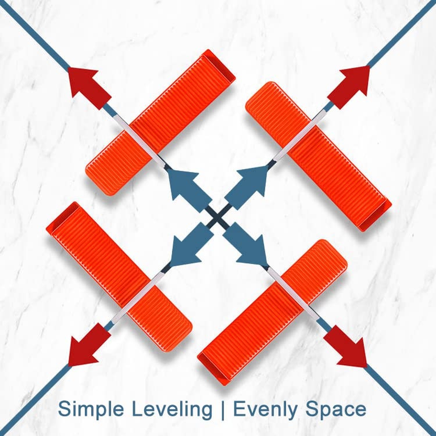 Tile Leveling System Clips 1/8″ 2000 Piece 3.0mm Tile Leveler Clips DIY Tile …