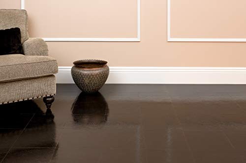 Nexus Self Adhesive 12-Inch Vinyl Floor Tiles, 20 Tiles – 12″ x 12″, Black