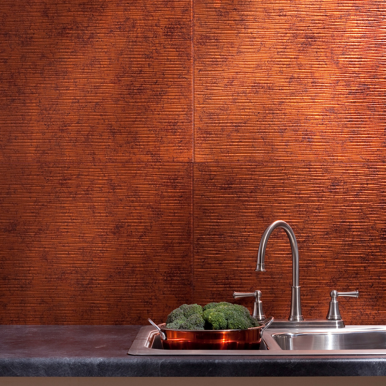 Fasade 18in x 24in Ripple Backsplash Panels