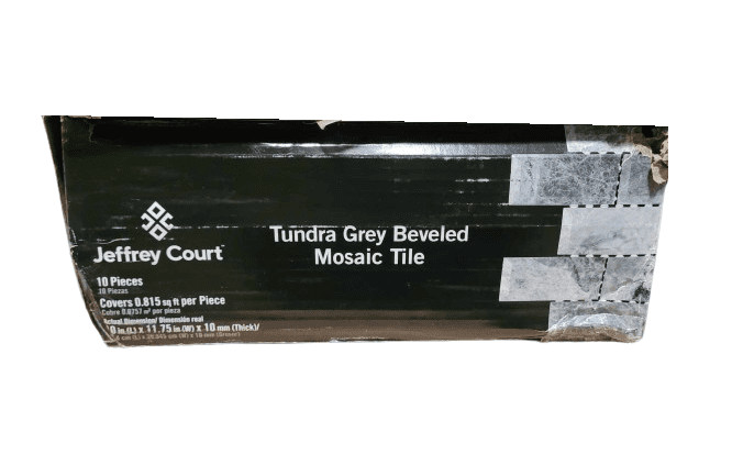 10-PACK Jeffrey Court Tundra Grey 12″ x 12″ x 10mm Marble Mosaic Wall Tile