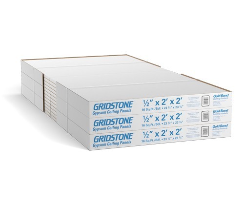 Gridstone Fire-Shield Gypsum Ceiling Tile 2×2 1/2in White Textured Acoustic