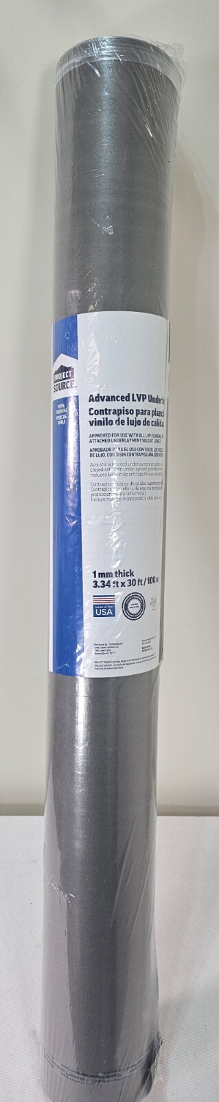 Project Source 3.34-ft W x 30-ft L x 1-mm (100-Sq-Ft) Vinyl Floor Underlayment