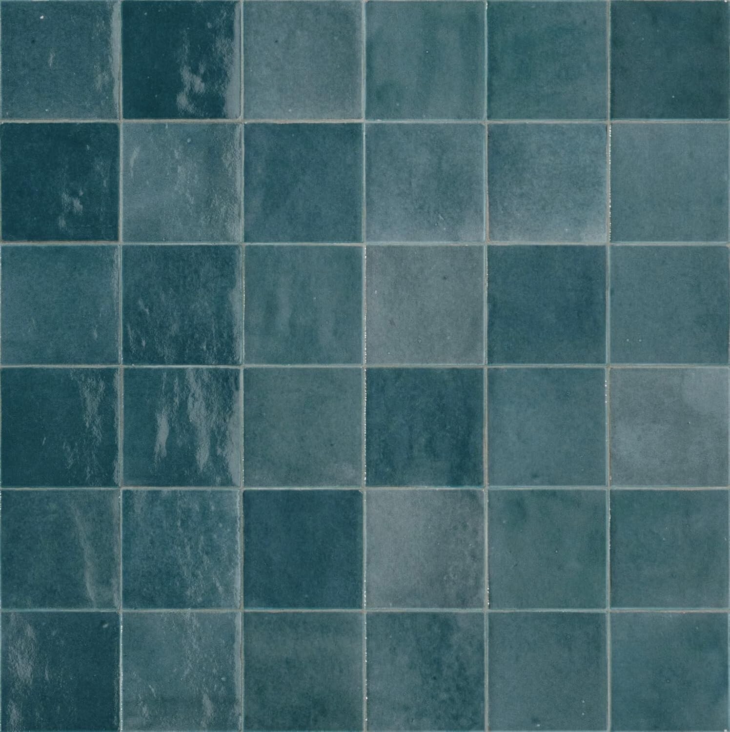 4×4 Zellige Ceramic Tile Eurasian Teal Moroccan Style Wall Tile