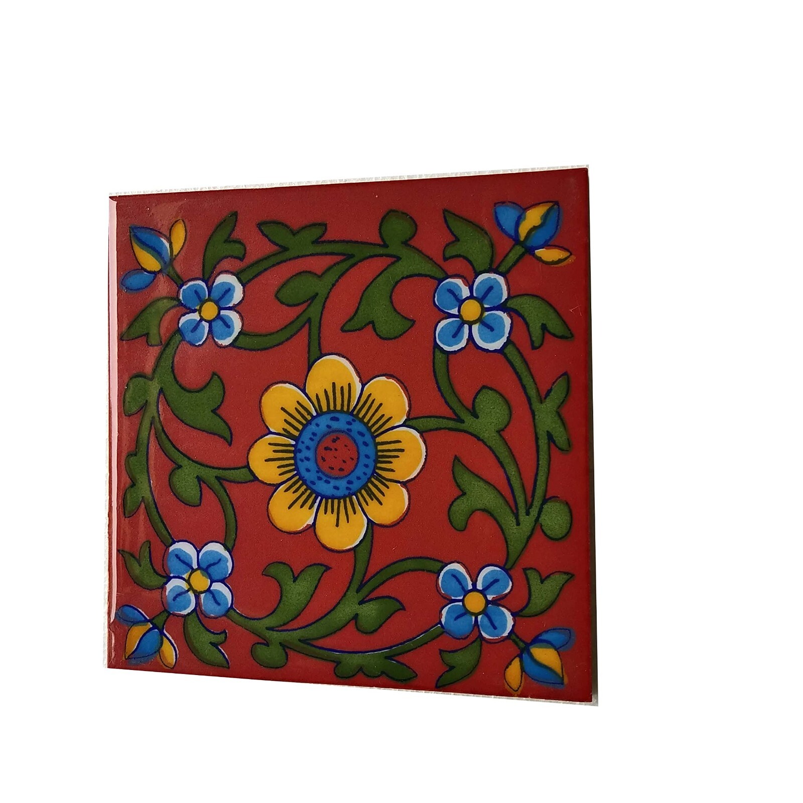 Decorative Interior Exterior Flooring Wall Ceramic 3 x 3 in Tiles Set of 10 Pcs.