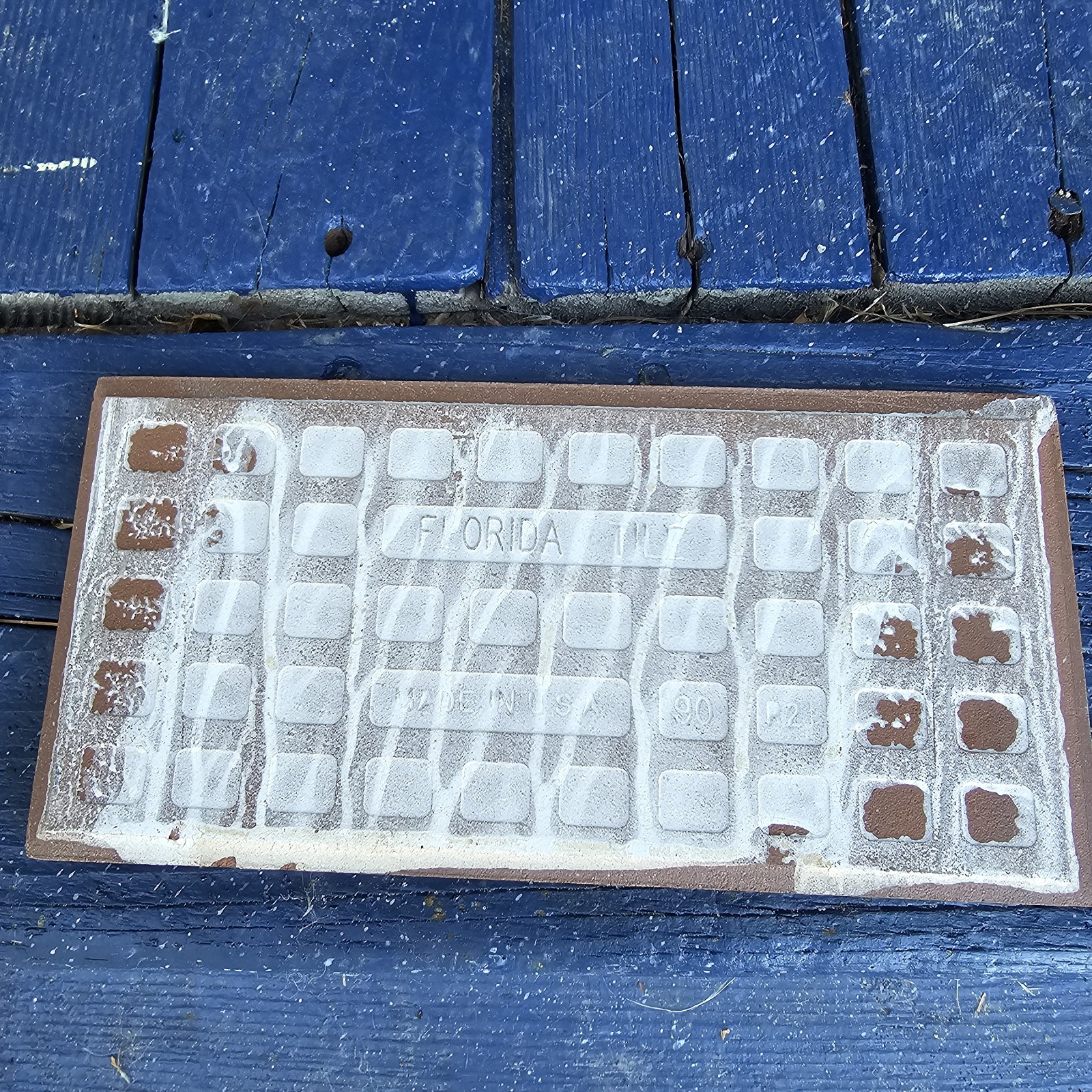 Florida Tile Brown 8×4″ Speckled Terra Cotta Look 90 R2 Vintage Estate Find USA