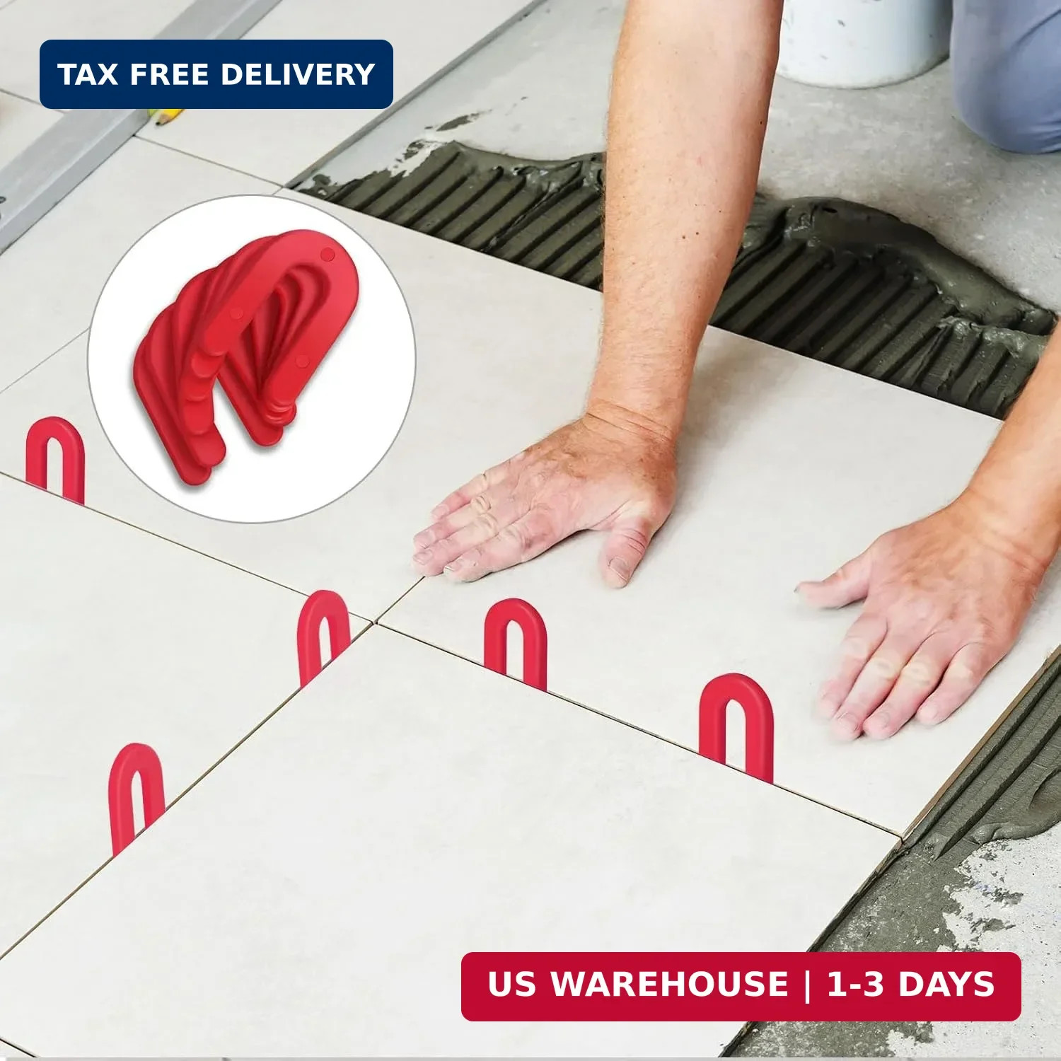 1/8 Inch Plastic Horseshoe Shims U Tile Spacers, Tile Leveling System Tile Space