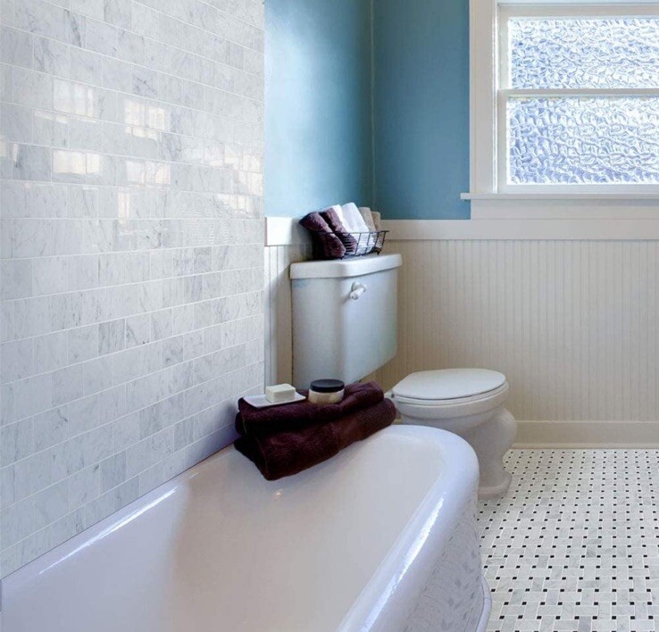10-Sheets White Italian Bianco Carrara Marble Subway Tile (80 3×6” Pcs Total)