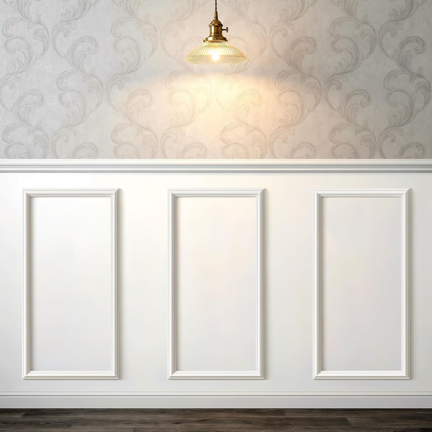 Peel and Stick Wall Molding Kit, 3 Sets 3D Pre-Cut Accent Molding Trim Wainscot