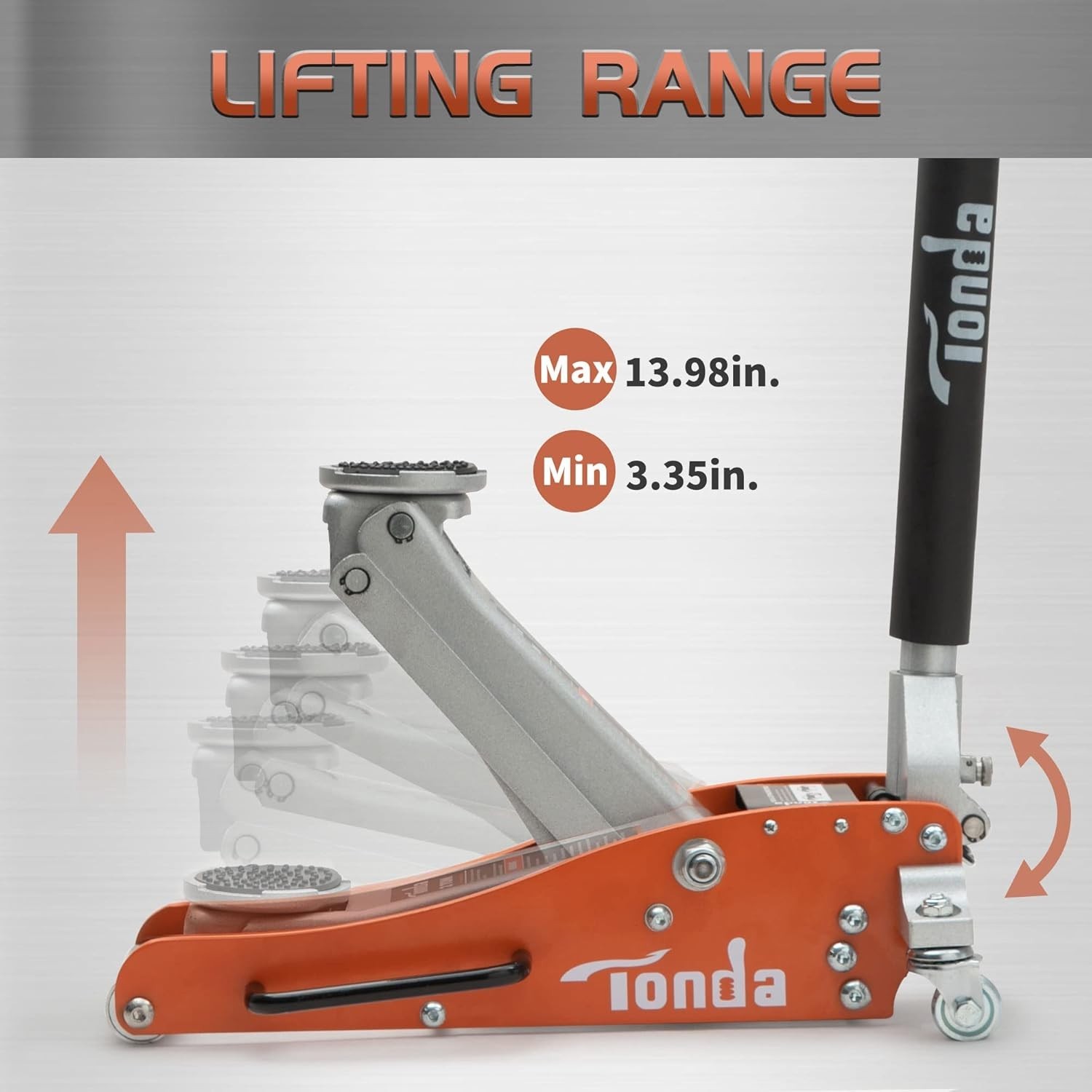Low Profile Floor Jack, 2 Ton Aluminum and Steel Hydraulic Car Jack with Dual Pu