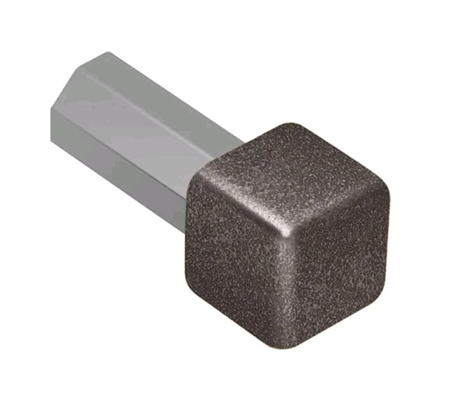 2x Schluter EV/Q110TSLA Quadec In/Out Corner 7/16in. Aluminum Lt Anthracite 2pcs