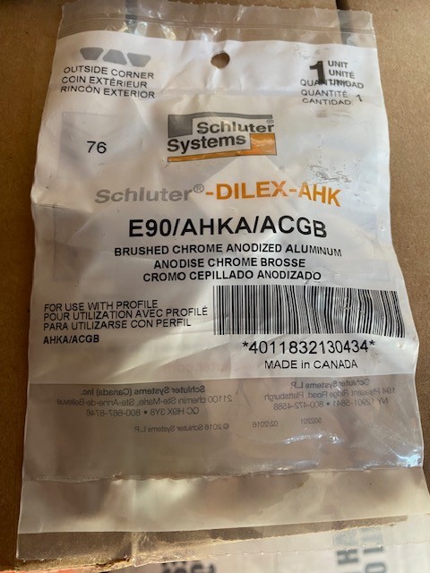 Dilex-AHKA Brushed Chrome Anodized Aluminum 9/16 in. x 1 in. Metal 90 Degree Out