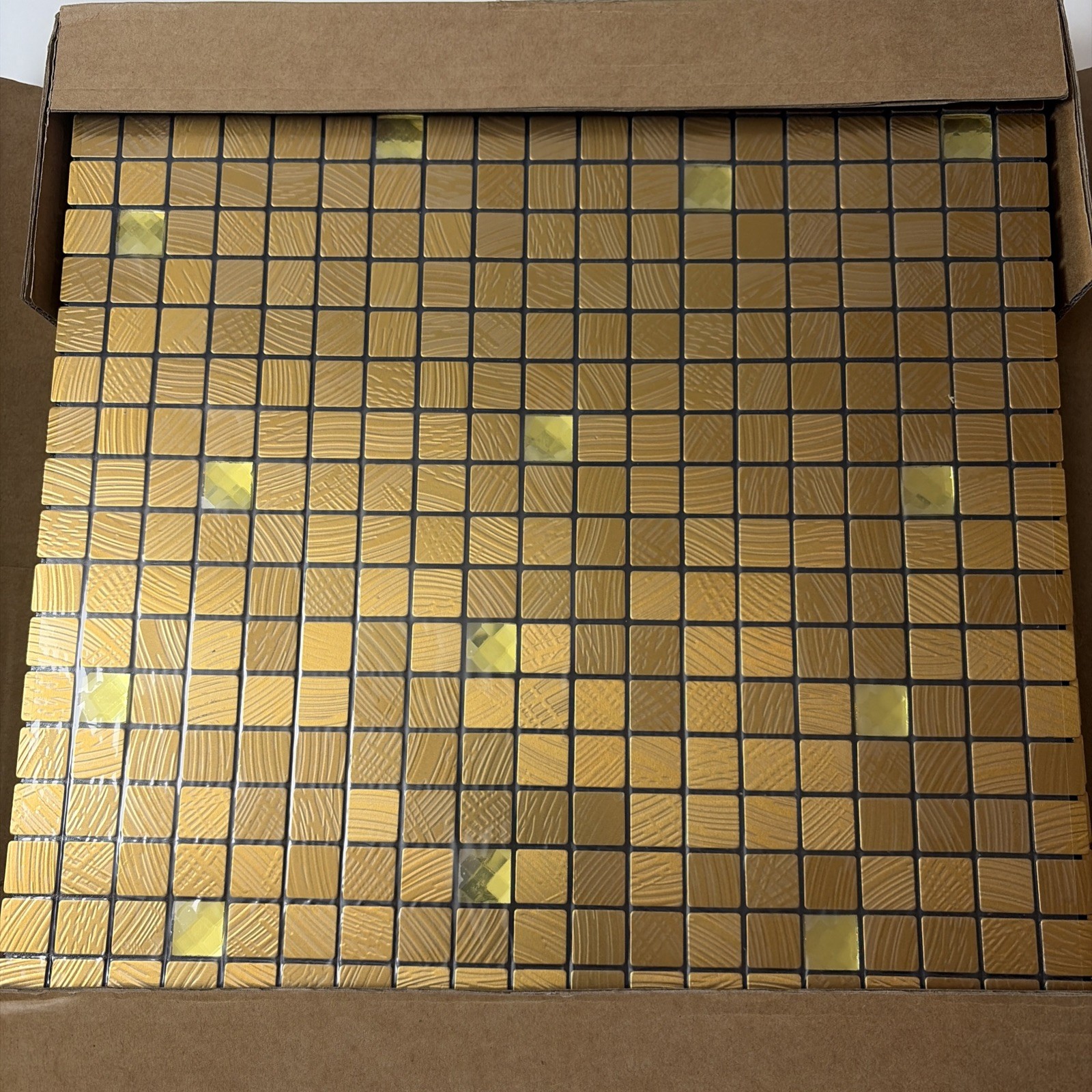 10-Sheet Peel and Stick Backsplash Tile, Self-Adhesive Aluminum 3D Wall Panels