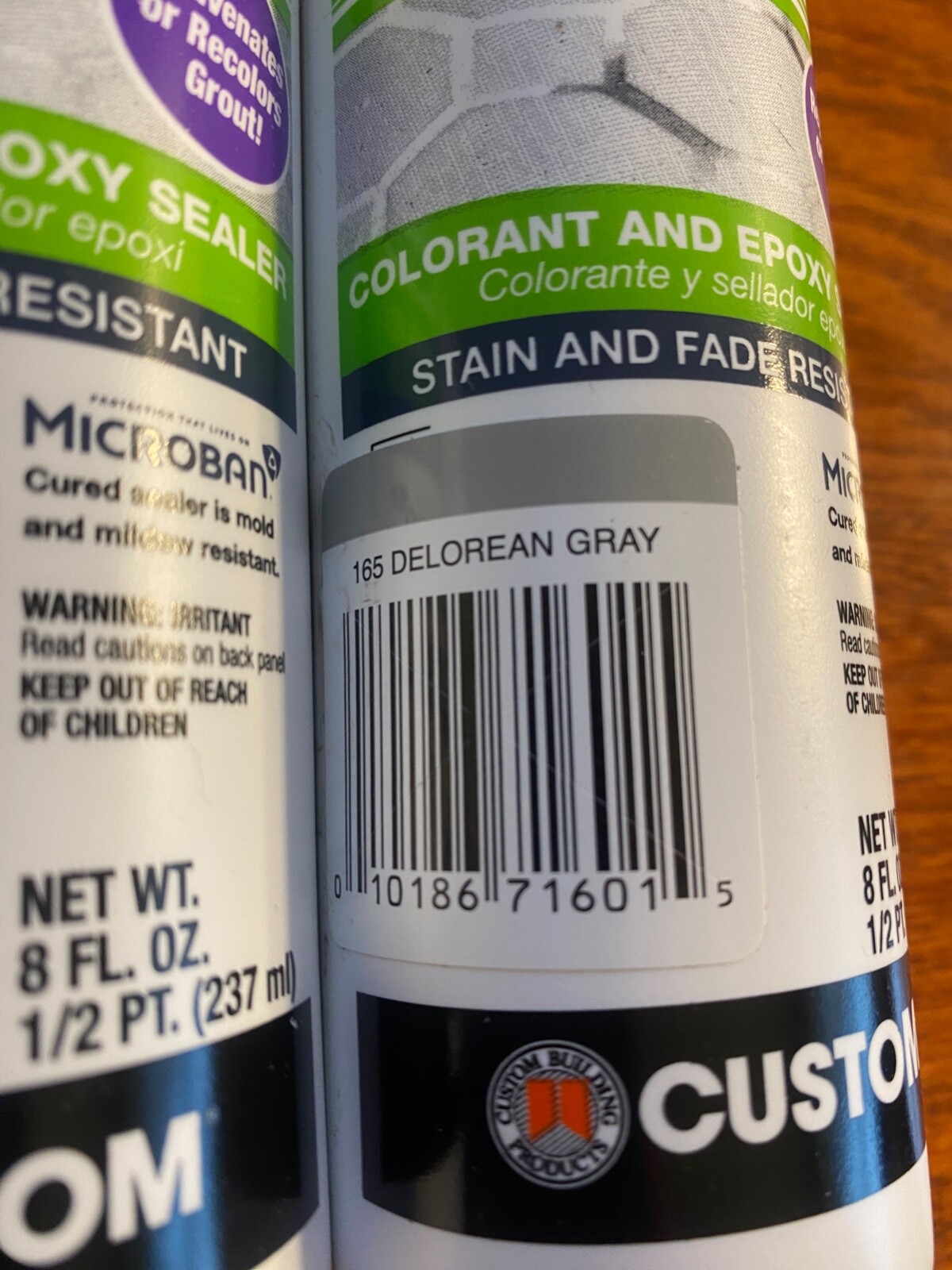 2 NEW BOTTLES OF #165 8 oz. Delorean Gray Grout Renew Colorant, SEE CONDITION