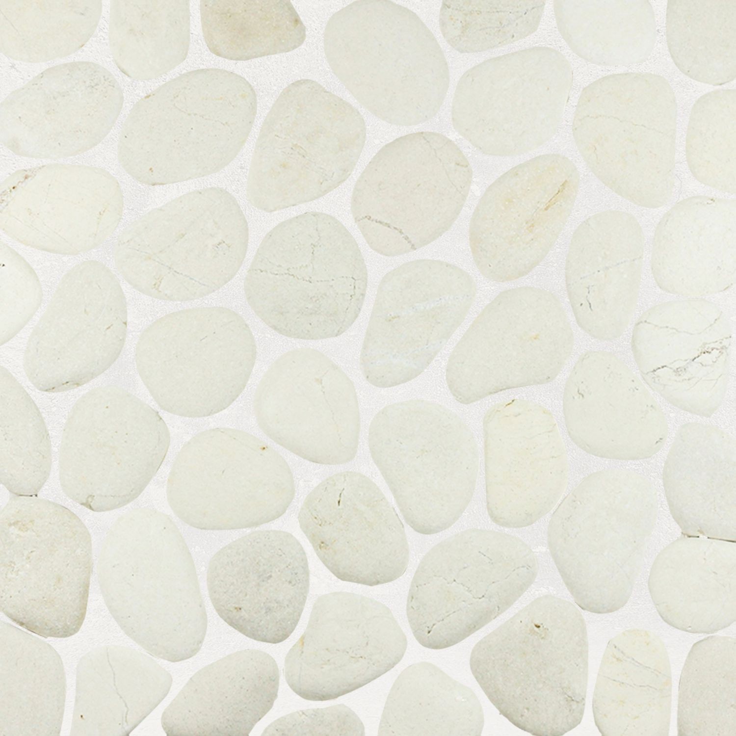 White Pebble Natural Stone Mosaic Wall & Floor Tile ($11.50/SqFt)
