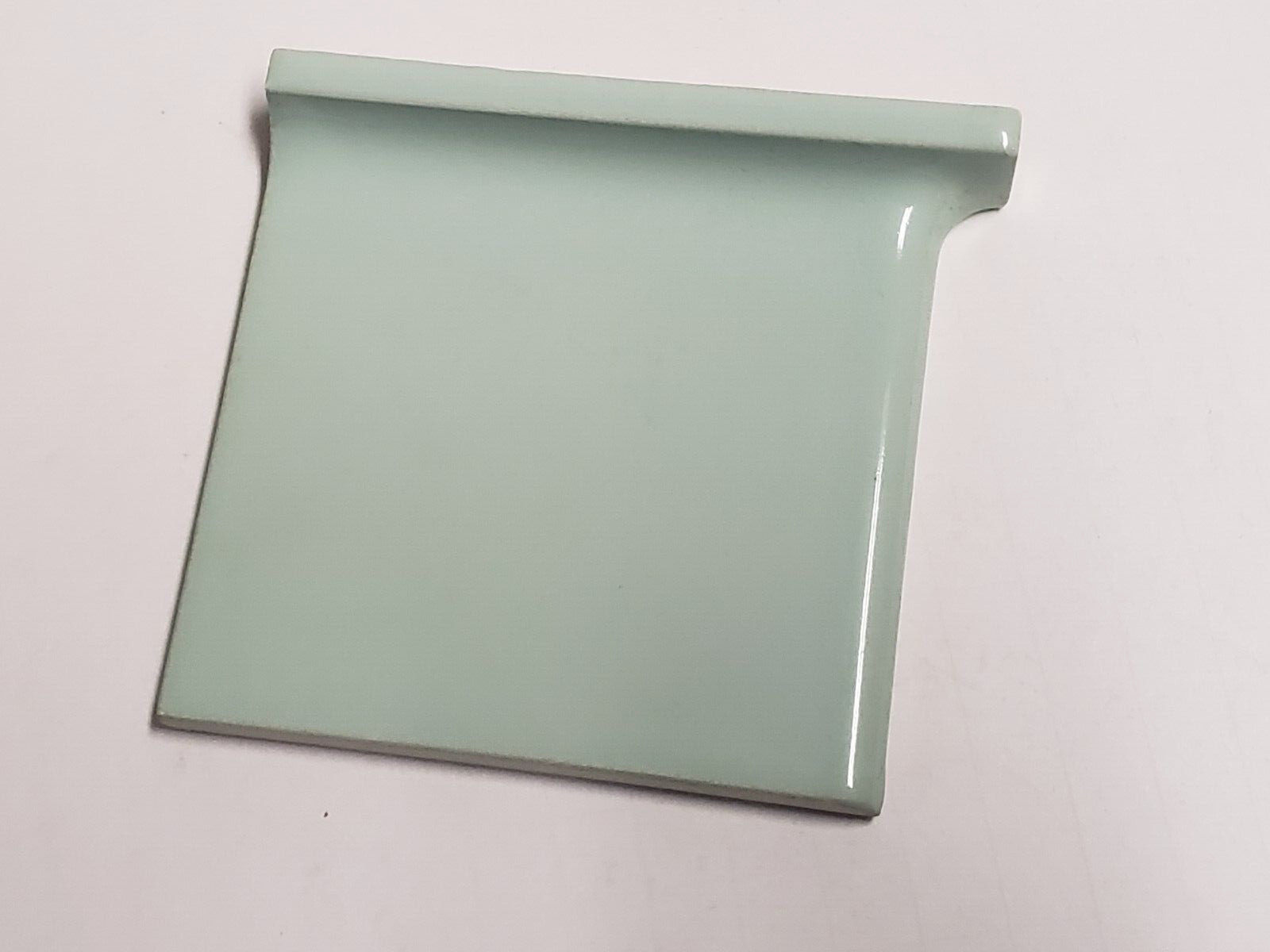 Vtg. TILECREST Ceramic Tile Corner Base Bullnose Lt. Green Mint NEW NOS V2