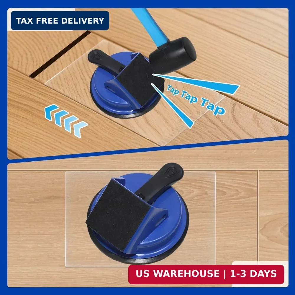 2PK Heavy Duty Floor Gap Fixer Tool with 45° Striking Surface & Strong Suction C