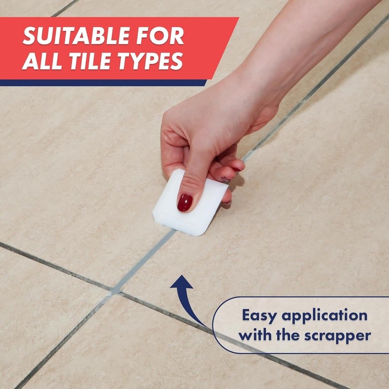 Grout Repair Kit Easy to Use Fast Drying Waterproof Spatula Tile Surfaces