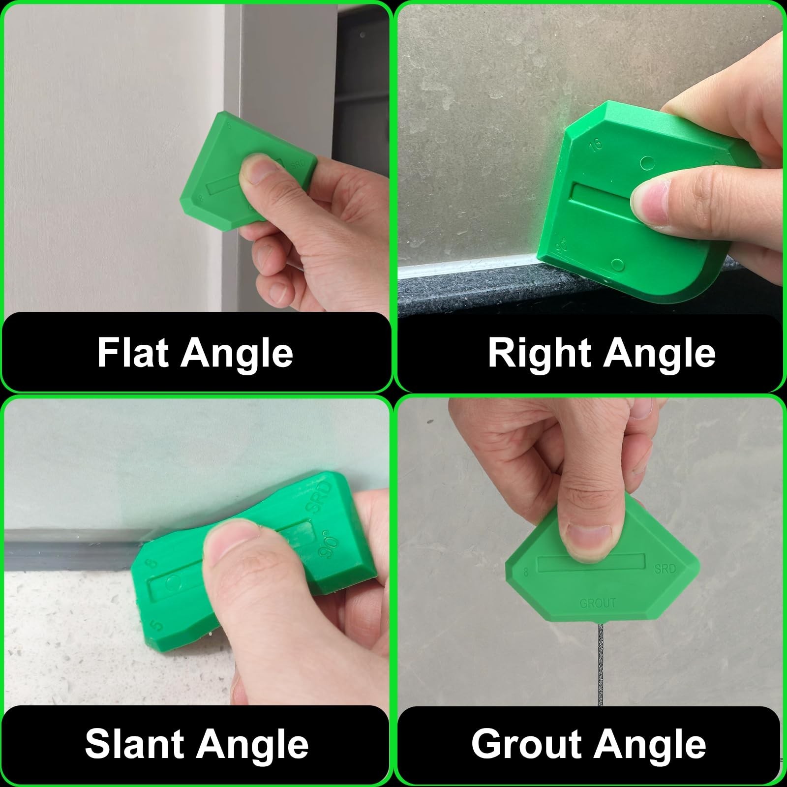 Silicone Caulking Tool Kit, Stainless Steel Caulk Remover & Grout Removal Too…