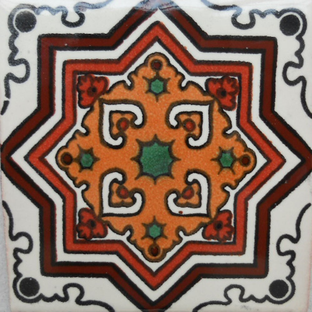#C113) Mexican Tile sample 4×4 inch, we combine shipping GET WHAT YOU NEED !!