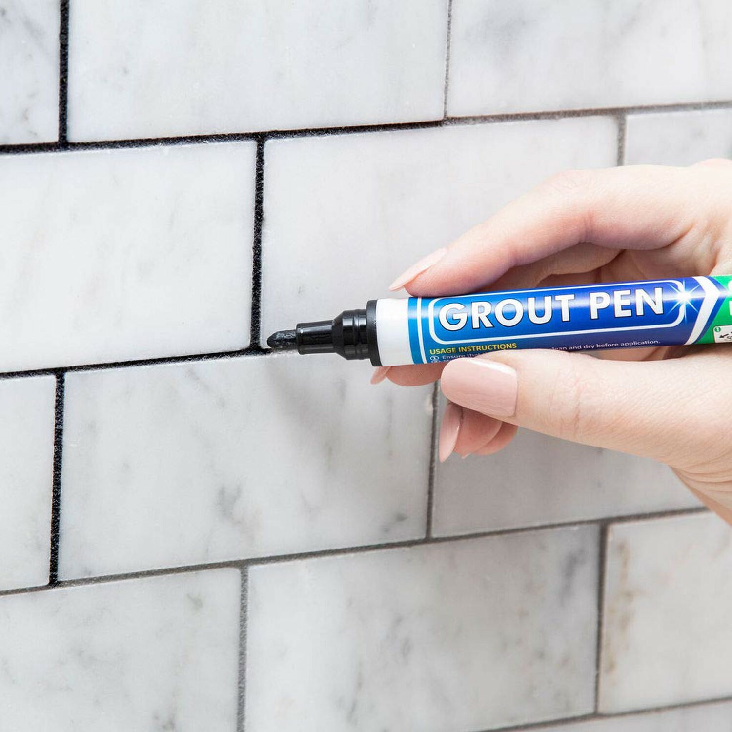 Grout Pen Black Tile Paint Marker: Waterproof Tile Grout Colorant and Sealer Pen