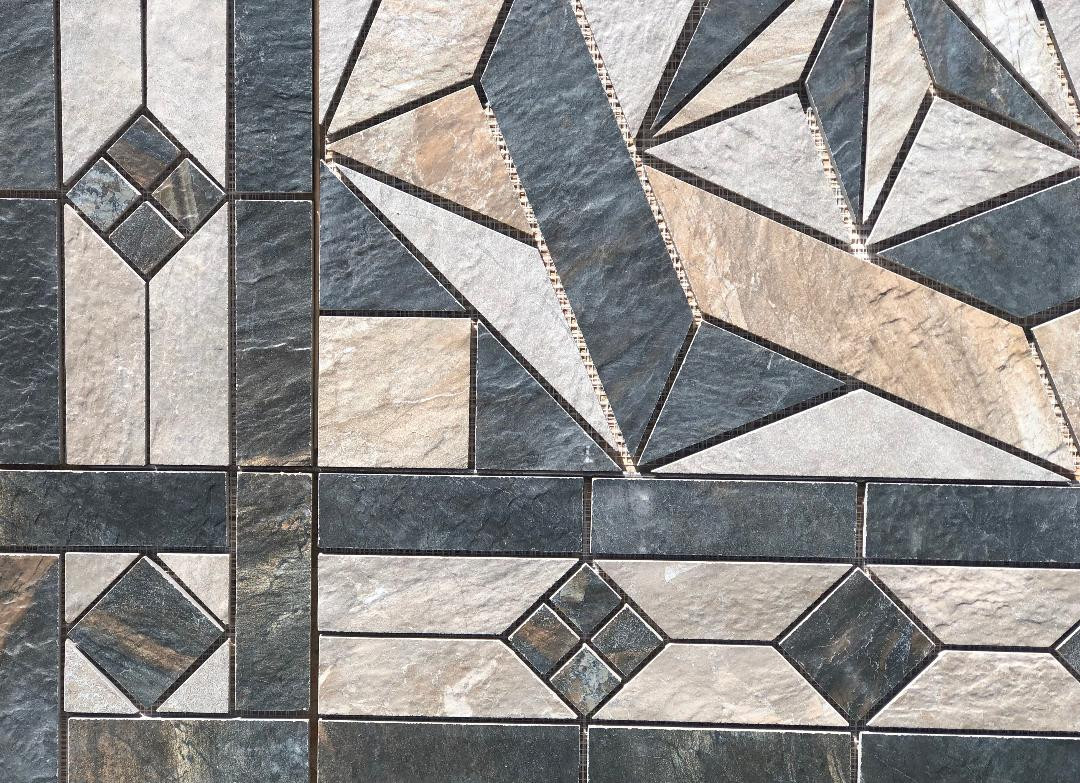 36″ x 36″ Porcelain Tile Medallion Mosaic – Happy Floors Fitch tile series