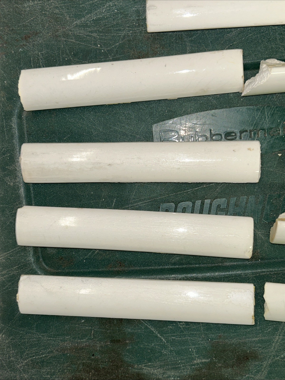 Vintage 1920s White Ceramic Quarter Round Tile 1” Trim – About 40”