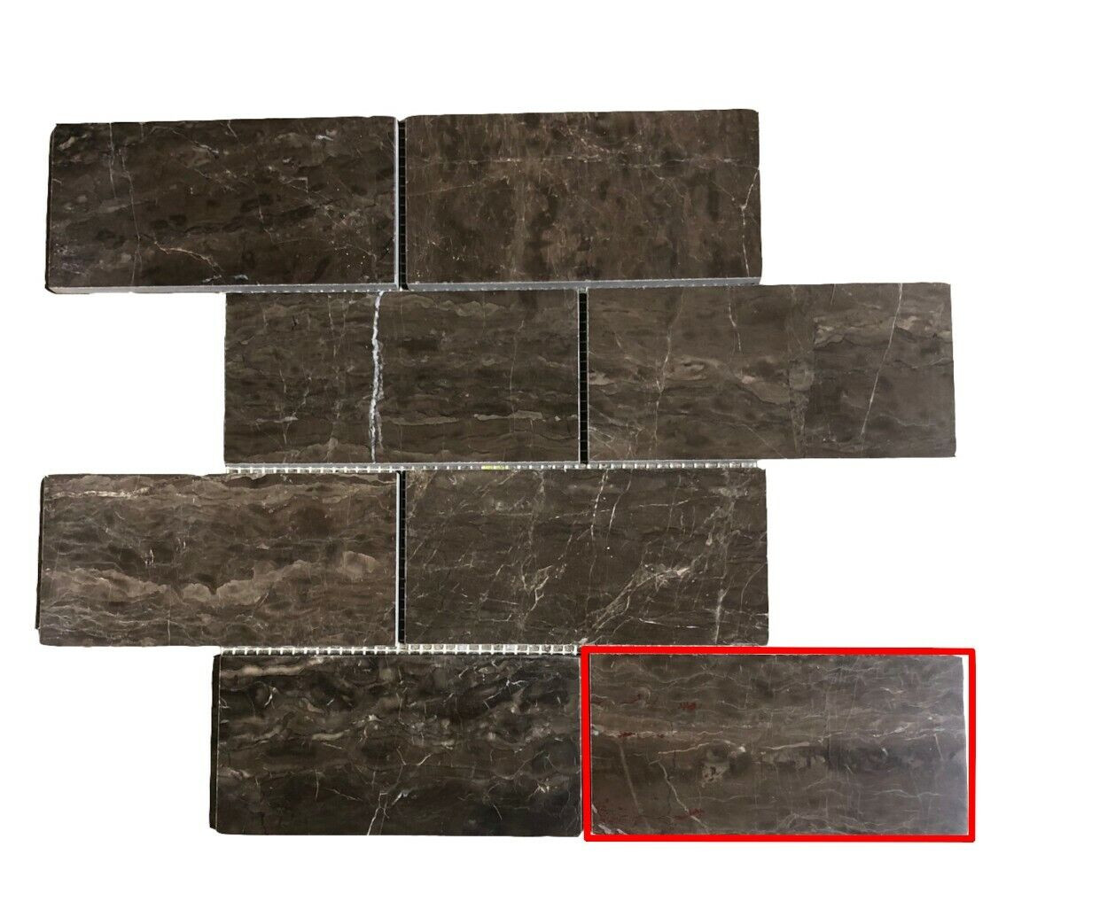 Tile Emperador Dark Marble Remodel Stone About 3×6 SAMPLE PIECE TS-38