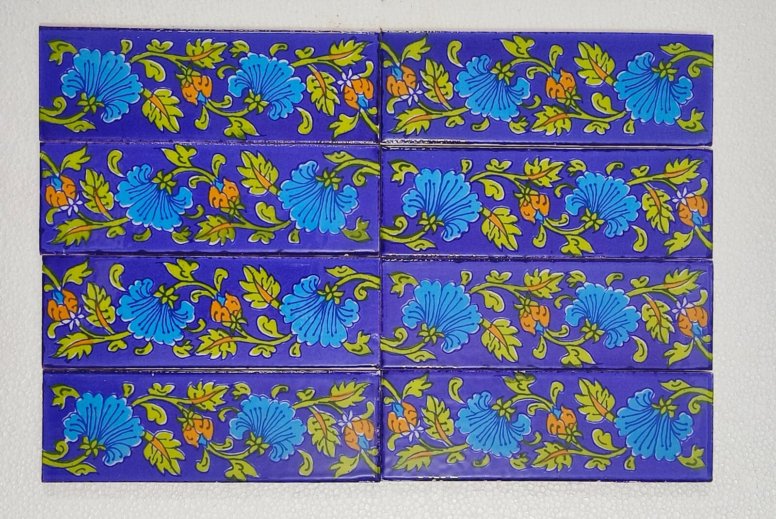 Interior Exterior Flooring Wall Ceramic Tile Mural Mosaic Floral Set of 28 Pcs.