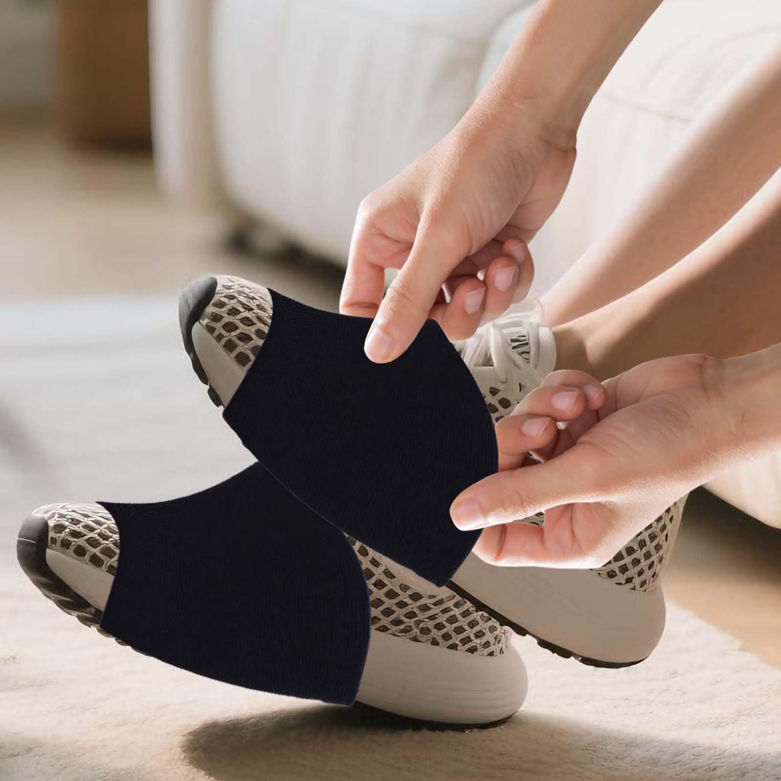2 Pair Dance Socks Over Shoes, Shoe Anti-Slip on Medium, Black