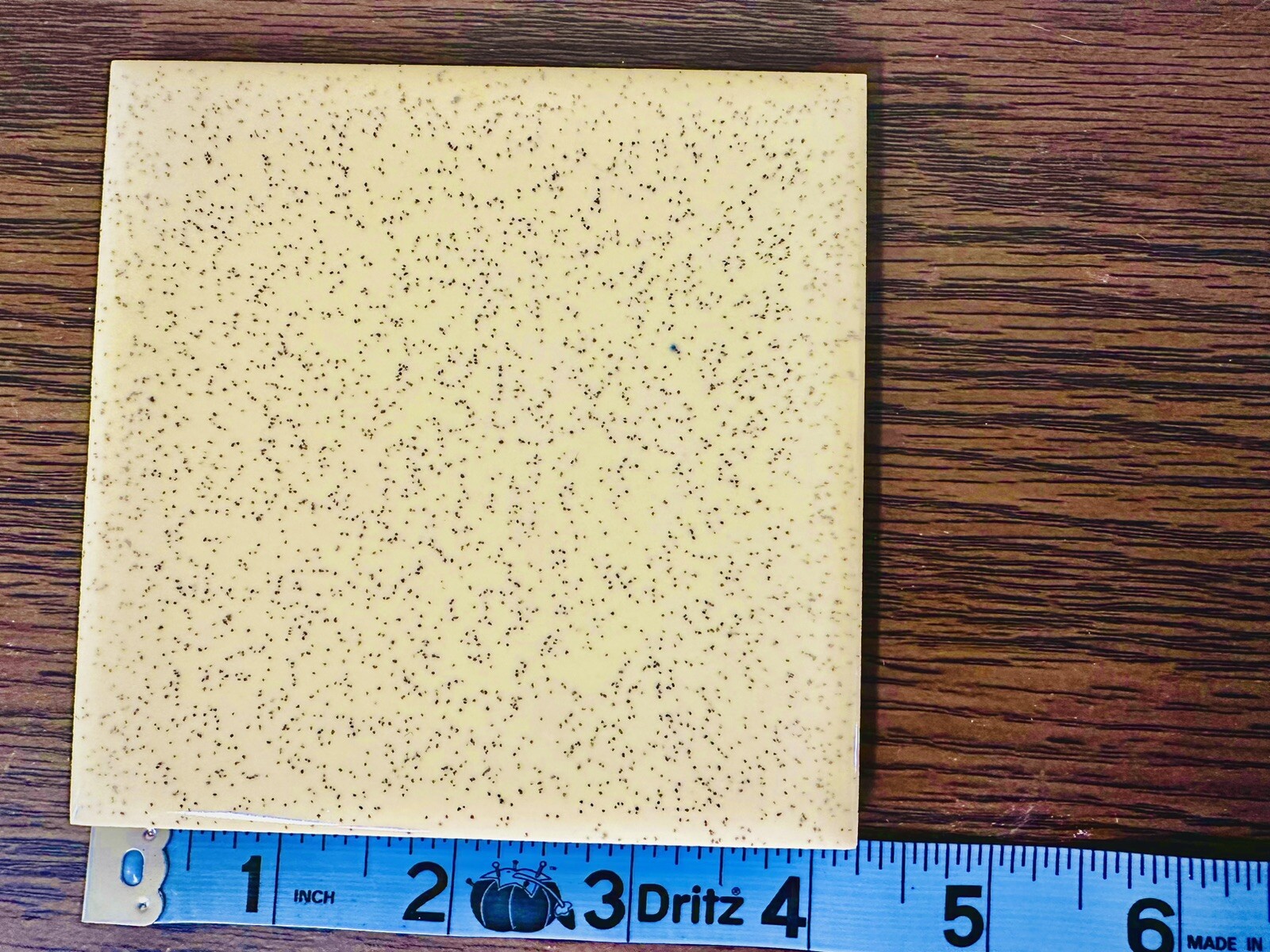 10-Vintage 1950’s Stylon Ceramic Tiles Color #311 Stardust Ivory 4-1/4” NOS