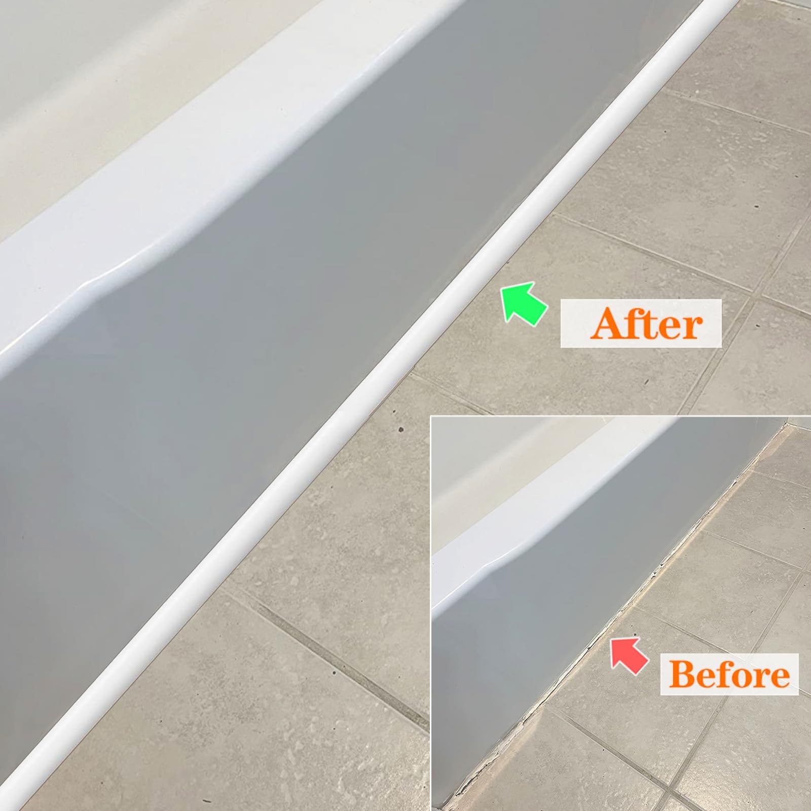 Flexible Quarter Round Caulking Strip Molding Trim, White Double-Sided Self-A…