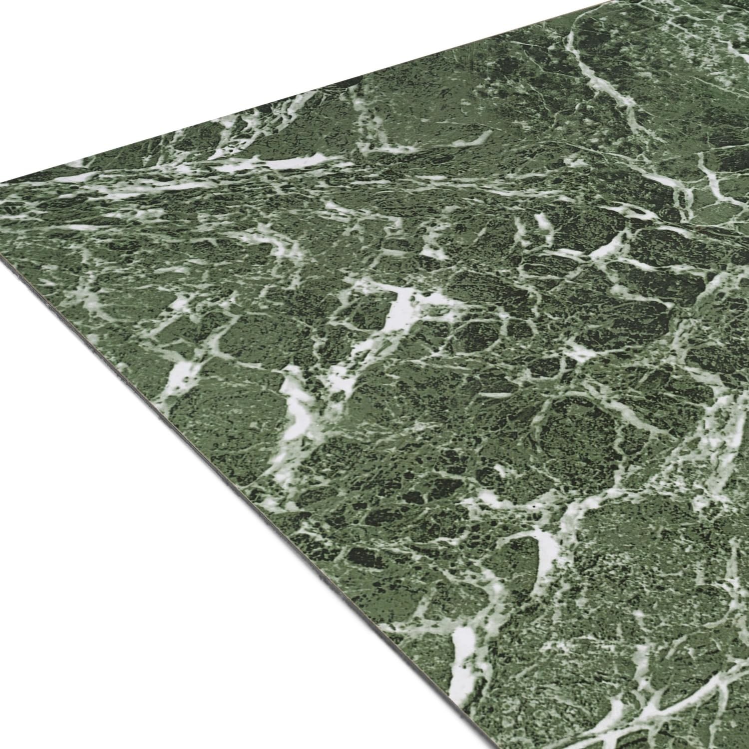 Nexus Self Adhesive Vinyl Floor Tiles, 20 Tiles – 12” X 12”, Forest Marble Pee