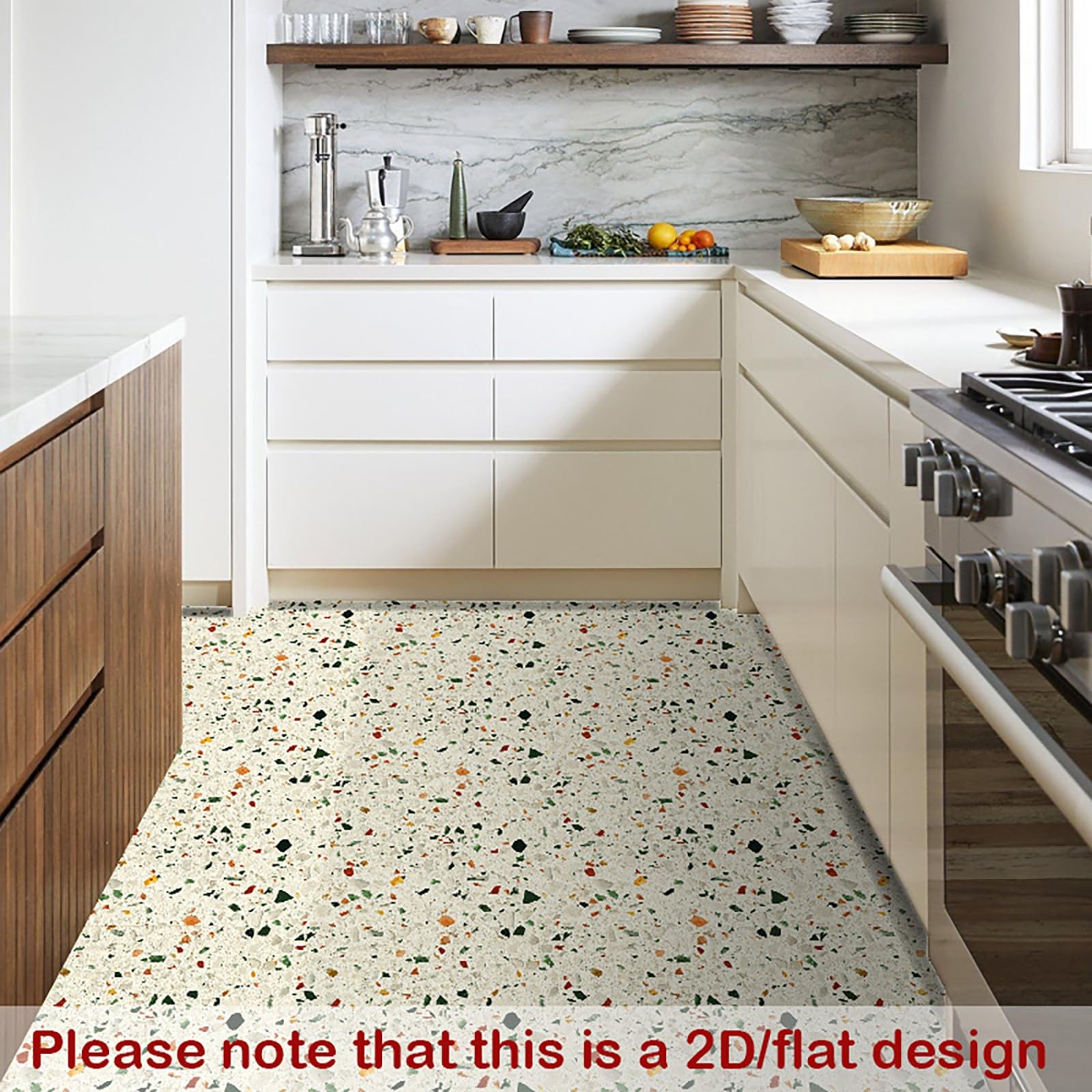 Peel and Stick Vinyl Floor Tiles, 12×12 Inch Terrazzo Pattern, Self-Adhesive …